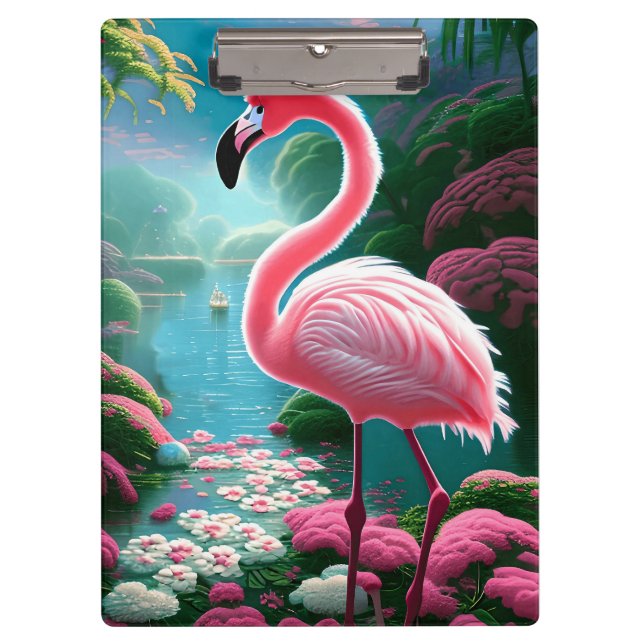 Carpeta De Pinza Elegante Flamingo Tropical-70852 (Anverso)