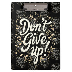Carpeta De Pinza Elegante Floral "¡No te rindas!" Motivacional 