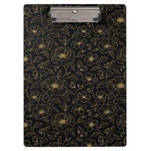 Carpeta De Pinza Elegante Floral Sin Costuras de Lujo