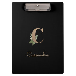 Carpeta De Pinza Elegante Letra botánica monograma C