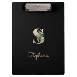 Carpeta De Pinza Elegante Letra botánica monograma S