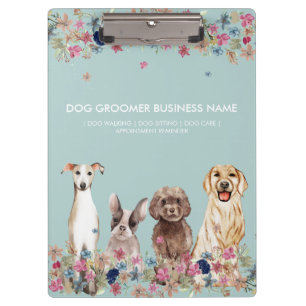 Carpeta De Pinza Elegante Mascota de Perro Verde