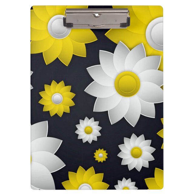 Carpeta De Pinza Elegante moda floral girasol cerezo flor (Anverso)