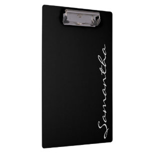 Carpeta De Pinza elegante moda simple moderna moda monograma negro