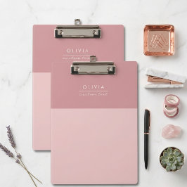 Carpeta De Pinza Elegante Moderno Femenino Monogramado Minimalista