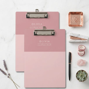 Carpeta De Pinza Elegante Moderno Femenino Monogramado Minimalista