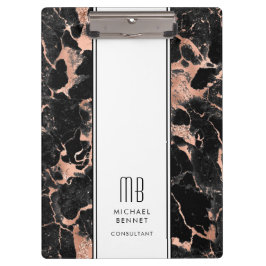 Carpeta De Pinza Elegante negocio de monogramas