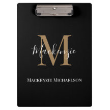 Elegante nombre de monograma personalizado de oro