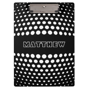 Carpeta De Pinza Elegante patrón de puntos de polka blanco