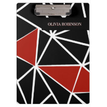 Elegante patrón geométrico negro y rojo
