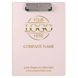 Carpeta De Pinza Elegante Personalizado Rubor Pink Company Business