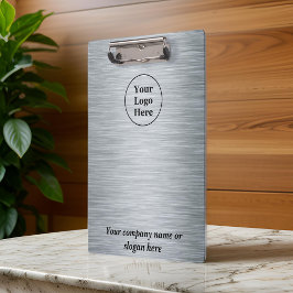 Carpeta De Pinza Elegante plata metálica