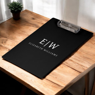 Carpeta De Pinza Elegante Profesional Simple Monograma Minimalista