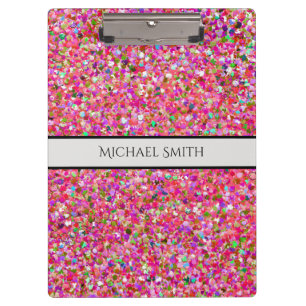 Carpeta De Pinza Elegante Purpurina de rejilla multicolor moderno #