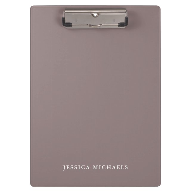 Carpeta De Pinza Elegante Rosa Minimalista y turbio personalizado (Anverso)