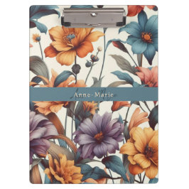 Carpeta De Pinza Elegante, rústico y florido