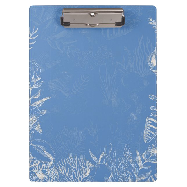 Carpeta De Pinza Elegante toile azul oceánico (Anverso)