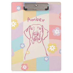 Carpeta De Pinza Elegante Weimaraner Perro simple de color