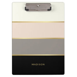 Carpeta De Pinza Elegantes bandas anchas simples con cualquier nomb