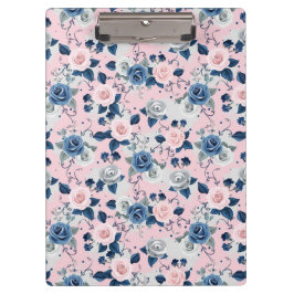 Carpeta De Pinza Elegantes rosados, azules y Rosas grises