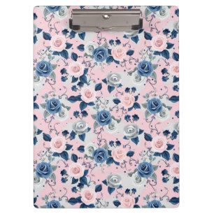 Carpeta De Pinza Elegantes rosados, azules y Rosas grises