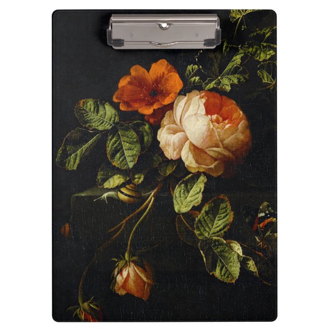 Carpeta De Pinza Elias van den Broeck, Vida fija con Rosas (Anverso)