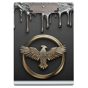 Carpeta De Pinza Emblema de águila dorada con alas extendidas