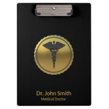 Emblema de Caduceo de Oro 3D Médico Profesional