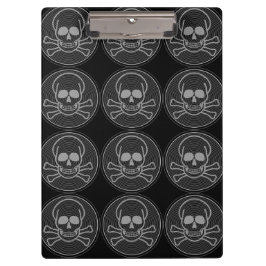 Carpeta De Pinza Emblema de cráneo y cruces