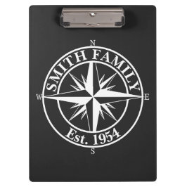 Carpeta De Pinza Emblema personalizable de monograma de estrella de
