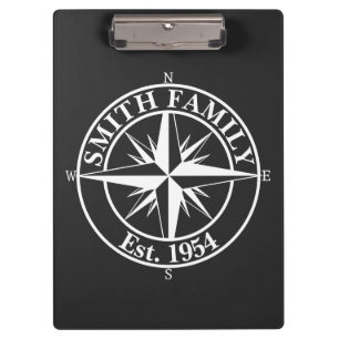 Carpeta De Pinza Emblema personalizable de monograma de estrella de