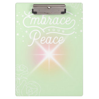 Carpeta De Pinza "Embrace you Peace" school/office clipboard