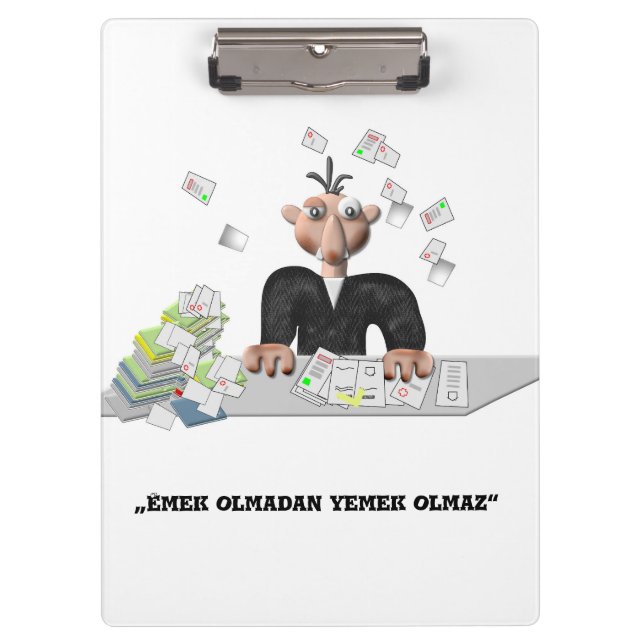 Carpeta De Pinza Emek olmadan yemek olmaz Clipboar personalizado (Anverso)