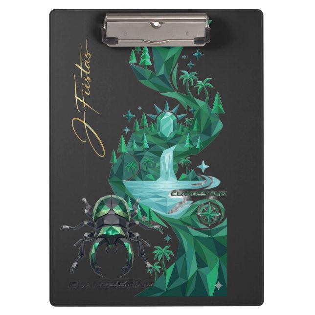 Carpeta De Pinza “Emerald Island Beetle – Nature Art  (Anverso)