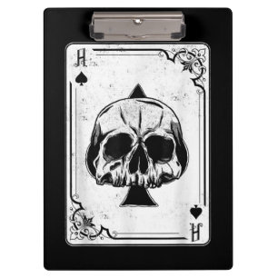 Carpeta De Pinza Emo Gótico y el As de Punk del juego de póquer S
