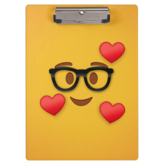 Carpeta De Pinza Emoji nerviosa con corazón