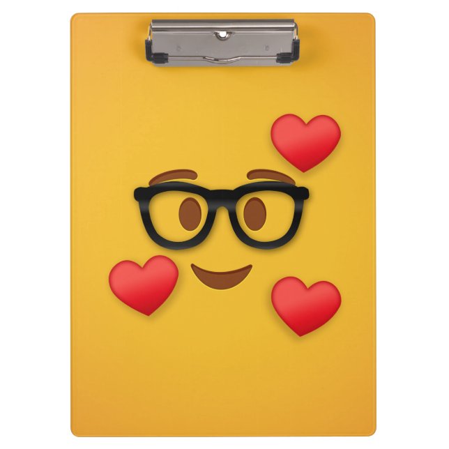 Carpeta De Pinza Emoji nerviosa con corazón (Anverso)