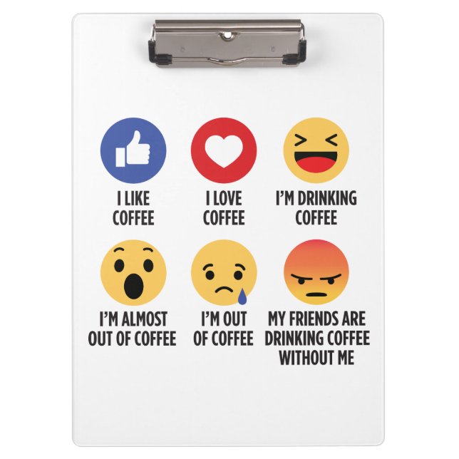 Carpeta De Pinza Emoticonos de café (Anverso)