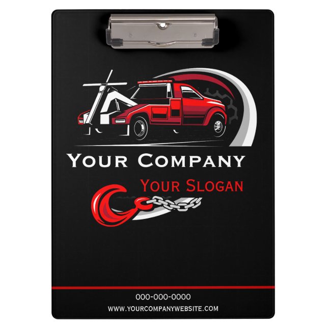 Carpeta De Pinza Empresa de Remolque Profesional, Servicio de Trans (Anverso)