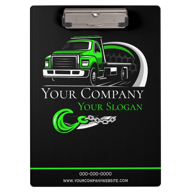 Carpeta De Pinza Empresa de Remolque Profesional, Servicio de Trans (Anverso)