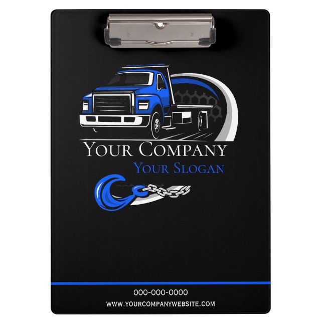 Carpeta De Pinza Empresa de Remolque Profesional, Servicio de Trans (Anverso)