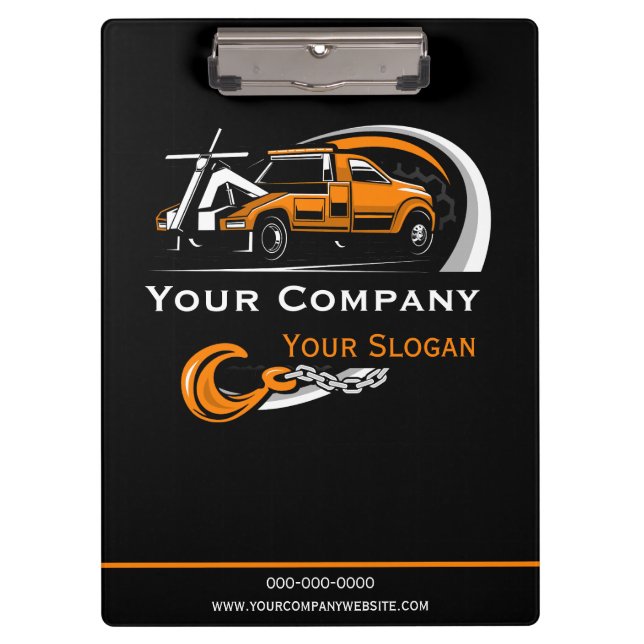 Carpeta De Pinza Empresa de Remolque Profesional, Servicio de Trans (Anverso)