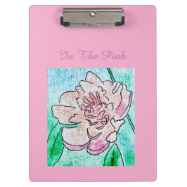 Carpeta De Pinza En el Peonía Rosa