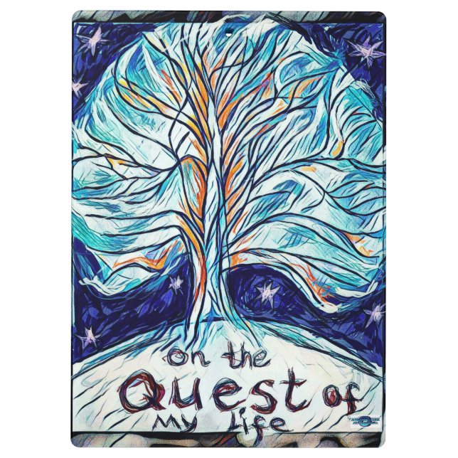 Carpeta De Pinza En la búsqueda de mi vida - Árbol - estrellas. (Reverso)