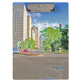 Carpeta De Pinza En la parada de autobús