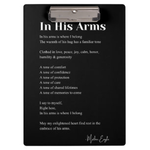 Carpeta De Pinza En sus brazos Amaba Poema Muro Decoración Art Post