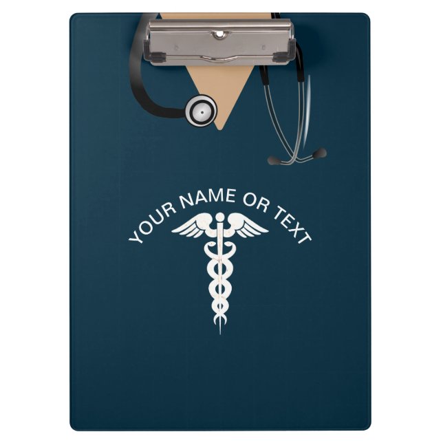 Carpeta De Pinza Enfermero de enfermería superior médico Verde azul (Anverso)
