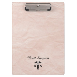 Carpeta De Pinza Enfermero de personalizado con registro rosado