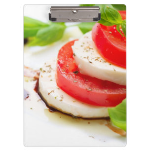 Carpeta De Pinza Ensalada de Caprese. Rebanadas del tomate y de la