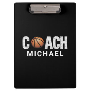 Carpeta De Pinza Entrenador de baloncesto personalizado